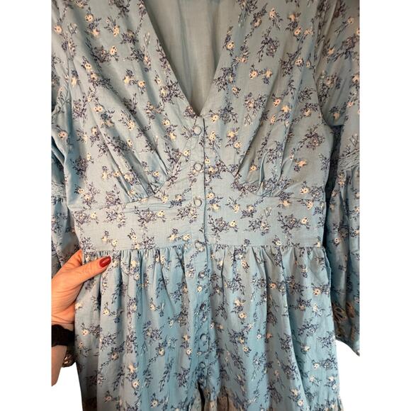 A Collective Story Blue Floral Dress - Size XL - Picture 6 of 11
